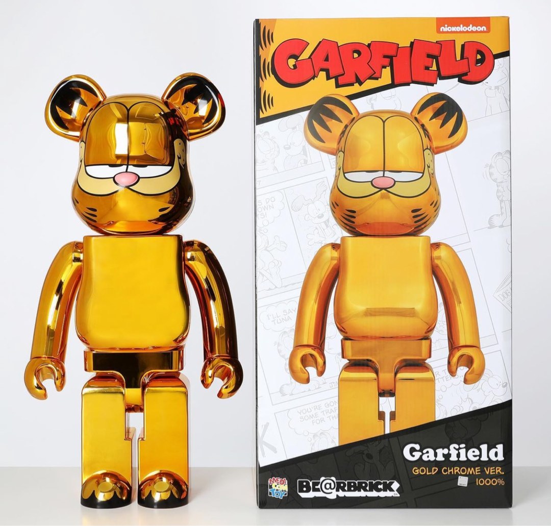 ホビー】 BE@RBRICK - 新品 BE@RBRICK GARFIELD GOLD CHROME 1000％の