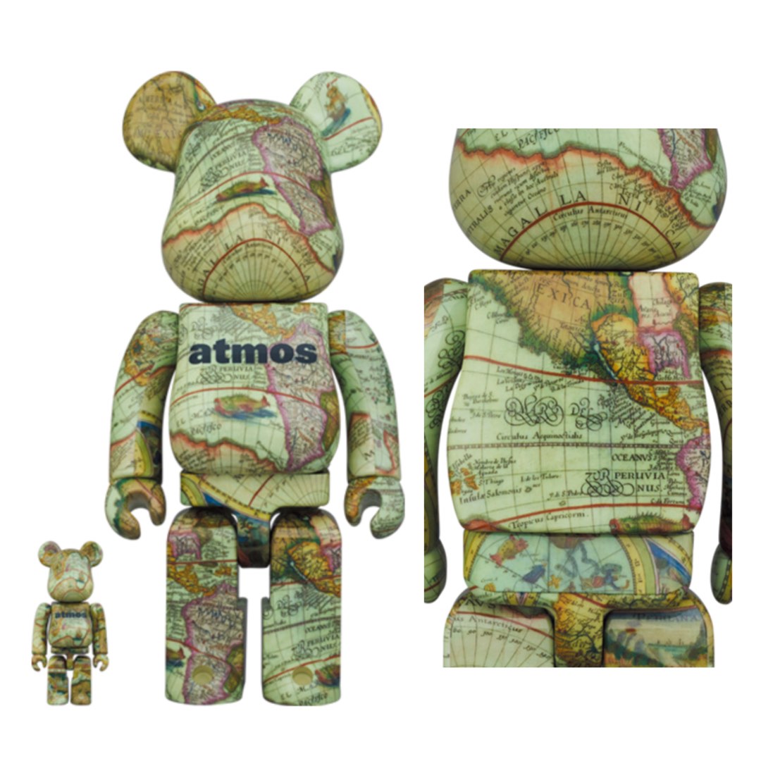 (預訂Pre-Order) BE@RBRICK atmos AGED MAP 100% & 400