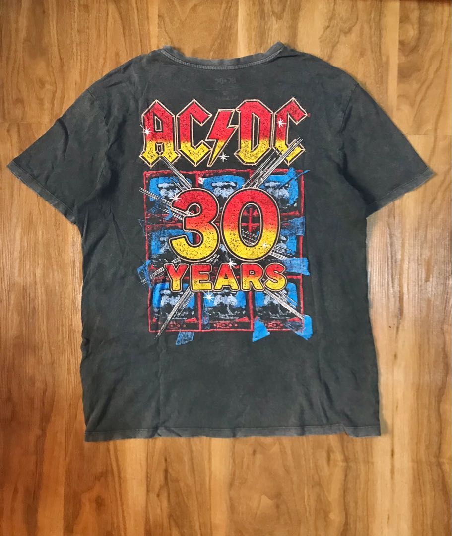 ACDC Acid Washed, Men's Fashion, Tops & Sets, Tshirts & Polo Shirts on ...