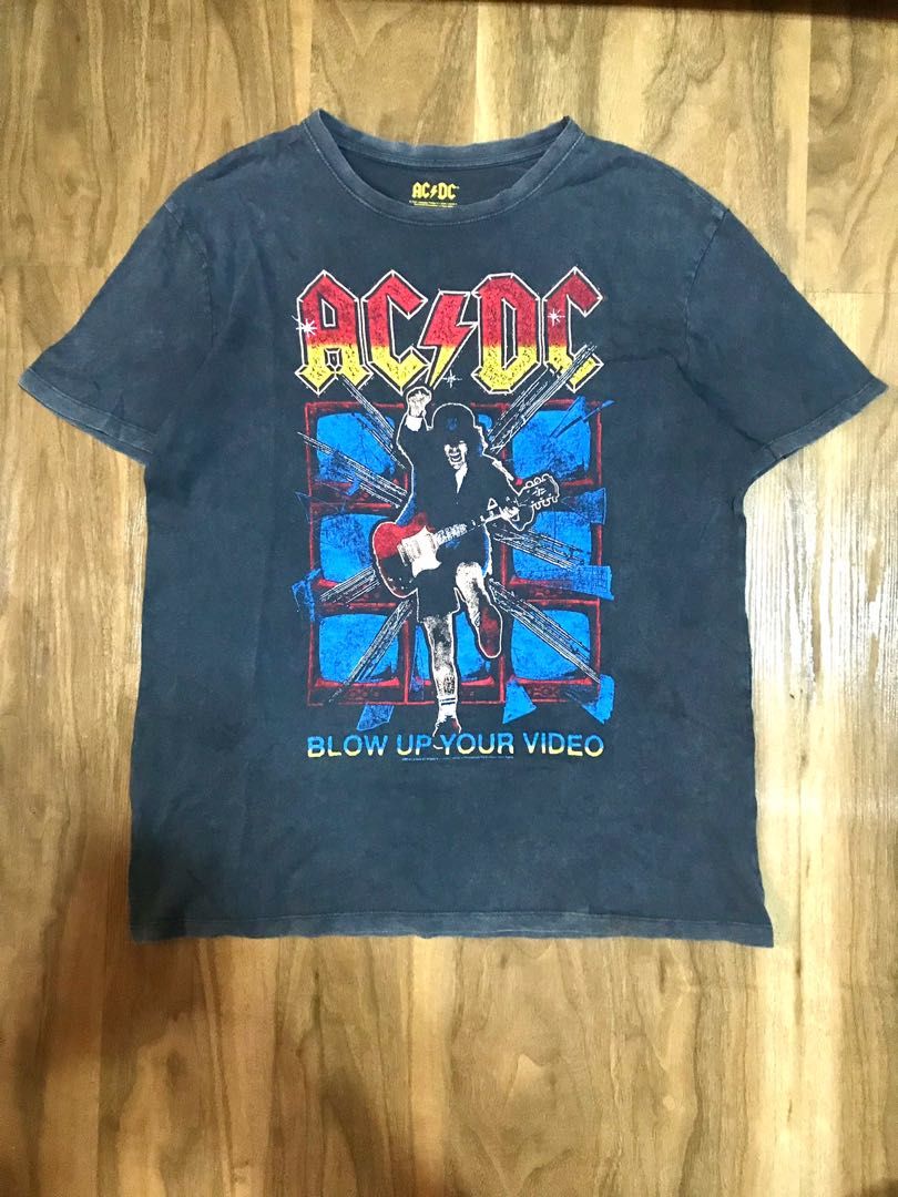 ACDC Acid Washed, Men's Fashion, Tops & Sets, Tshirts & Polo Shirts on ...
