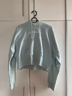 Adidas Mint Green Cropped Hoodie