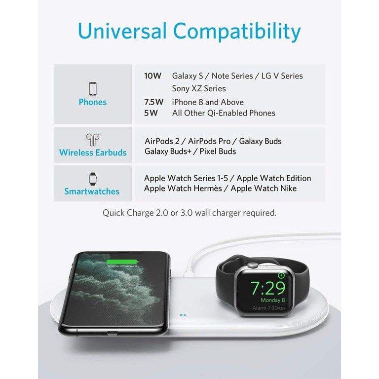Wall Charger Anker Powerwave Pad With Watch Holder Anker Wireless