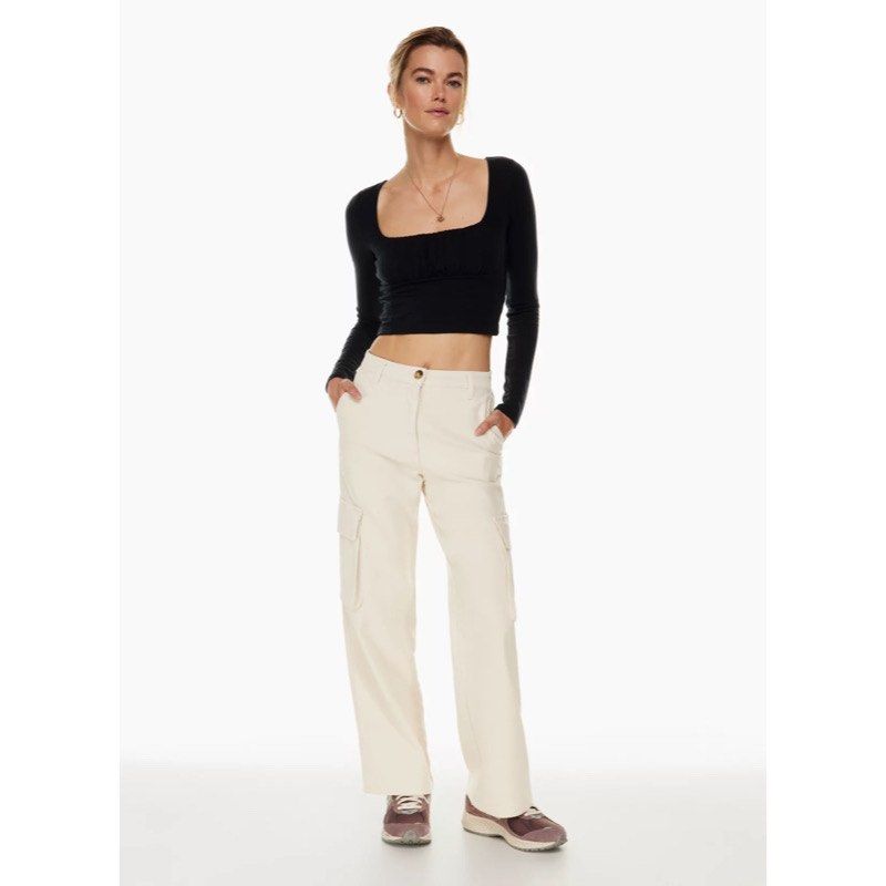 Babaton AGENCY LINEN CROPPED PANT