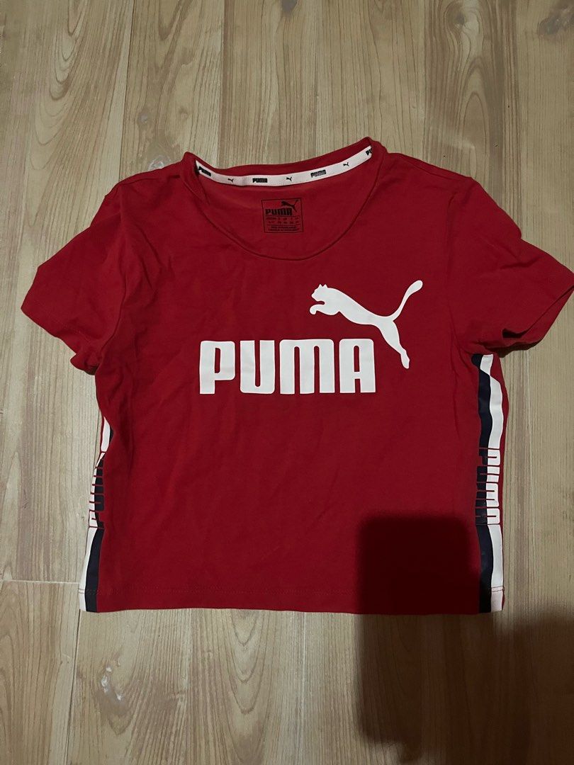 Authentic Puma side tape logo cropped top