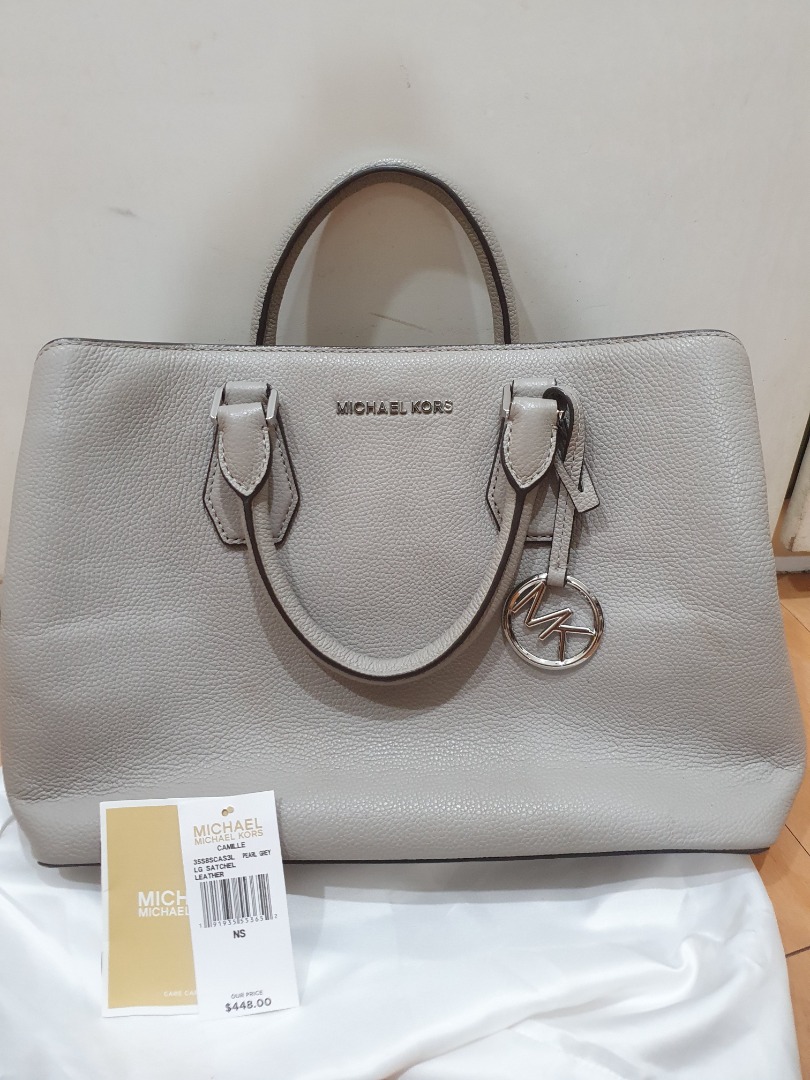 Authentic MK CAMILLE Large Satchel HAND BAG, Luxury, Bags & Wallets on