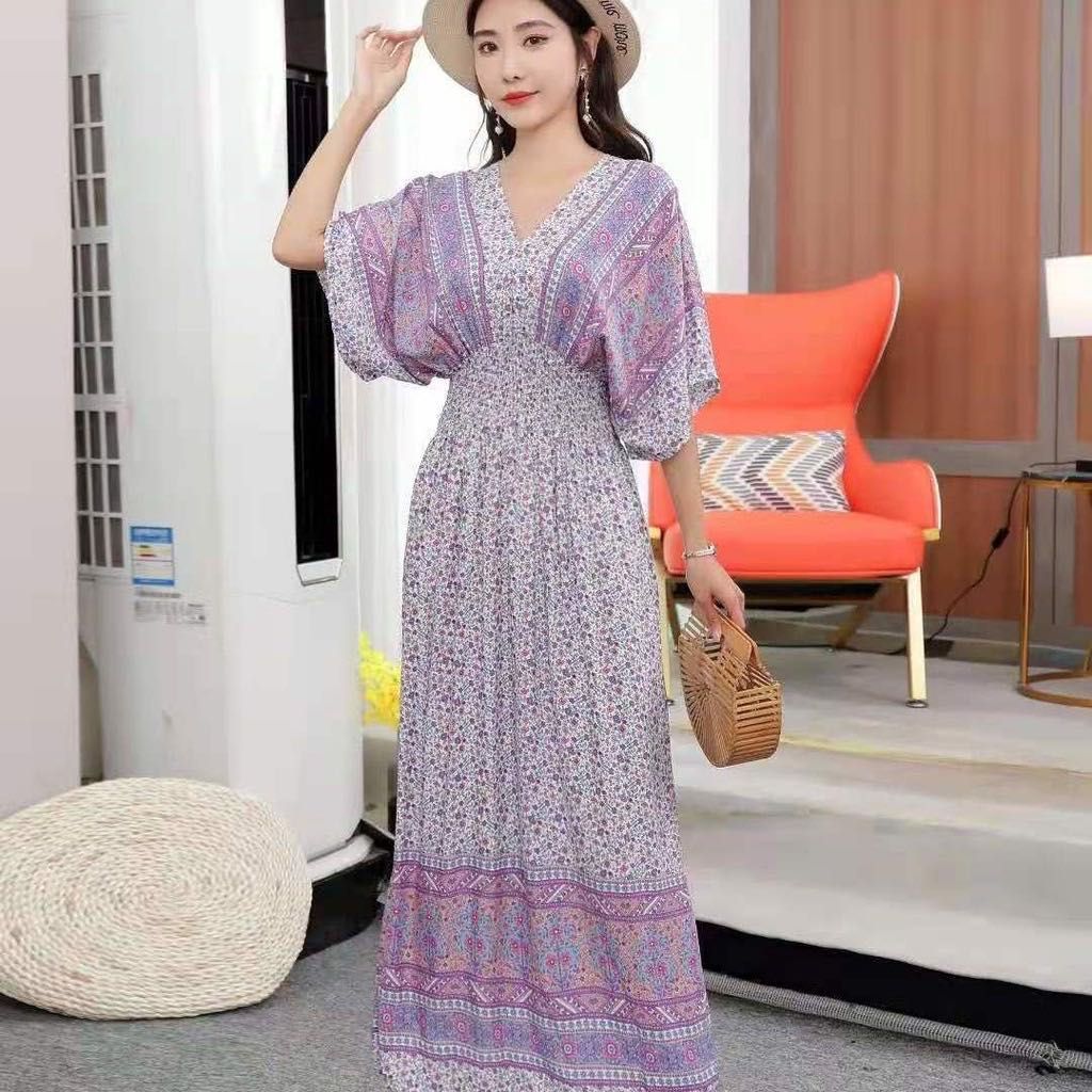 Bali Beach dress purple, Women's Fashion, Dresses & Sets, Dresses on