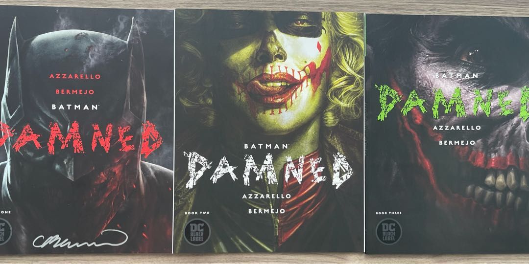 BATMAN : DAMNED #1 , #2 & #3 ( DC COMICS BLACK LABEL COMPLETE SET ) -  SIGNED BY LEE BERMEJO, Hobbies & Toys, Books & Magazines, Comics & Manga on  Carousell