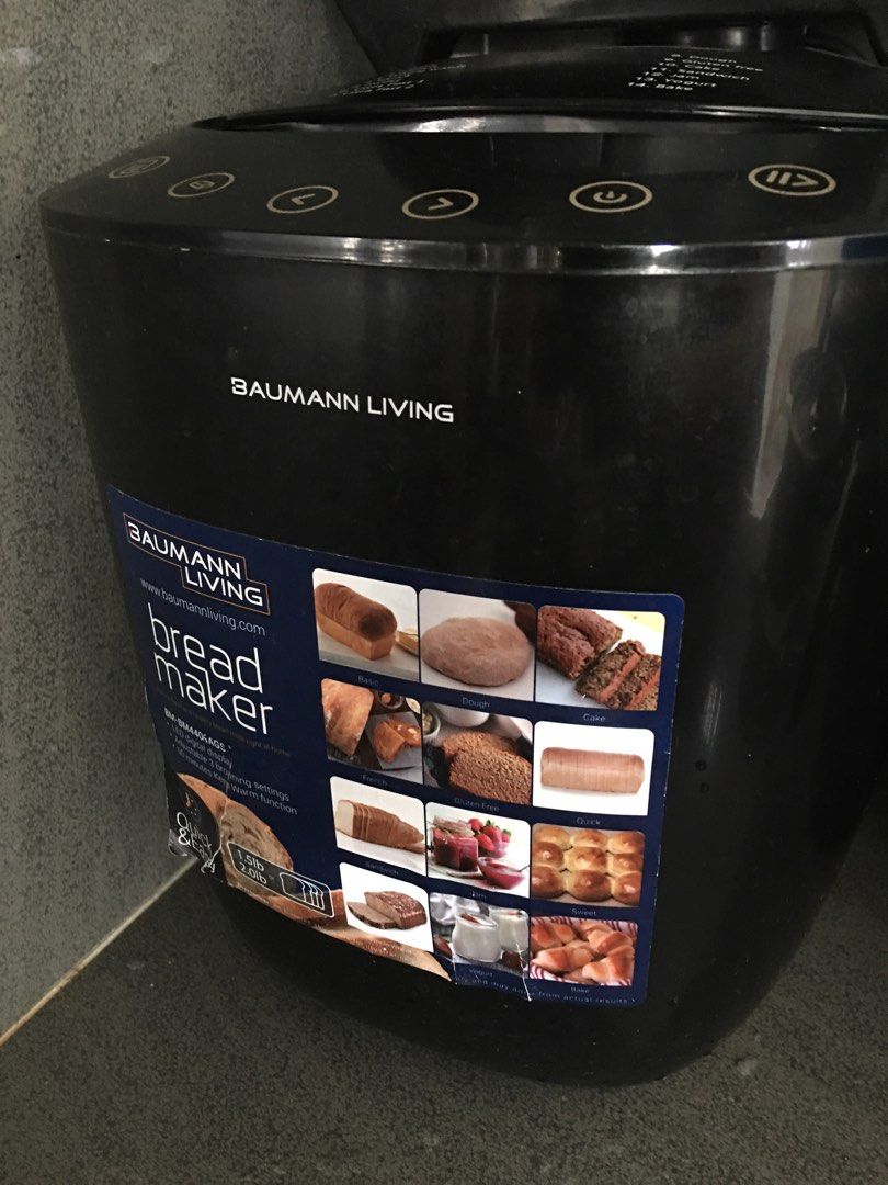 Bauman Bread Maker machine (Category: Cookware & Accessories) located in Rizal. Submitted by simplegie (Listing ID 1211752680, Image 1). Description: almost new po e2 tinest lng then d ko na ngmit .
