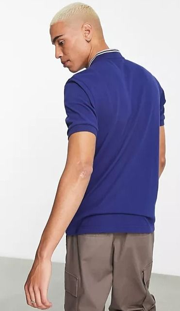 BNWT Fred Perry bomber collar polo shirt in navy Men s Fashion