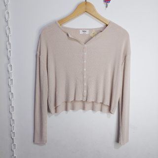 Cardigan crop lidi oversize
