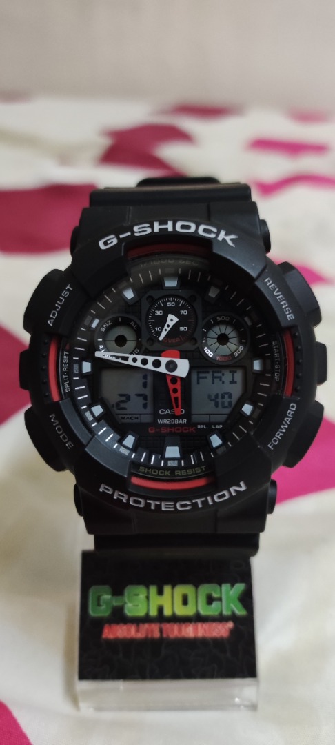 Casio G Shock GA 100 series Red Black Men s Fashion Watches