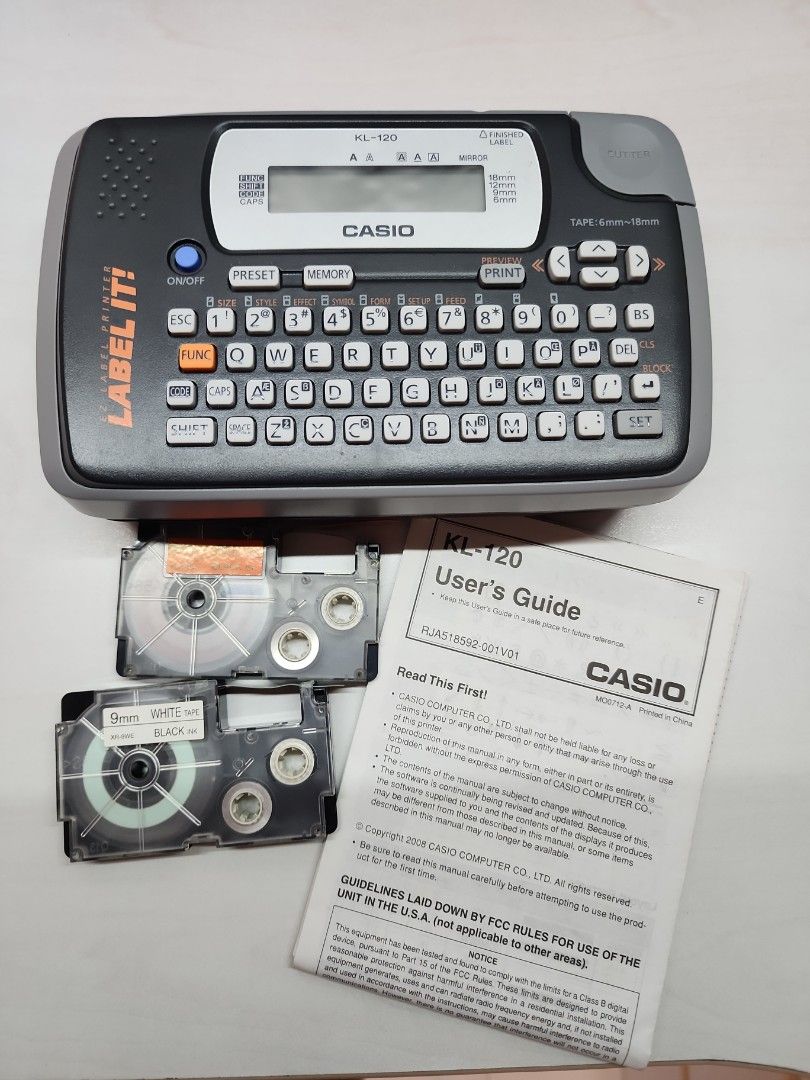 Casio Label it Label Maker with tapes, Hobbies & Toys, Stationery