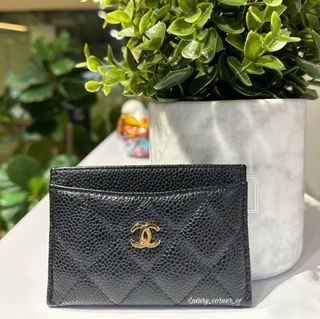CHANEL CLASSIC CARD HOLDER BLACK CAVIAR GHW