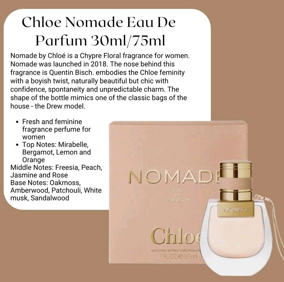 Chloe perfume Chloe Nomade Eau De Parfum 30ml Beauty Personal