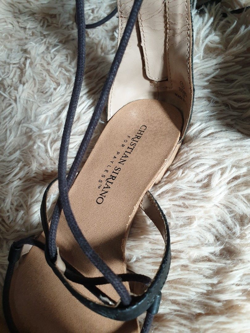 Christian Siriano Lace Up Gladiator Sandals Women s Fashion Footwear Flats Sandals on Carousell