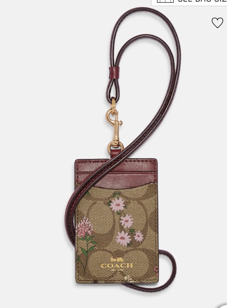 Coach Lanyard signature wildflower print, Women's Fashion, Bags