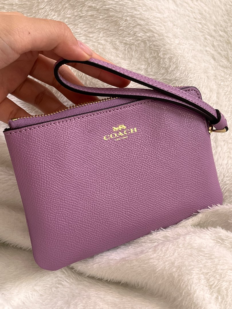Purple shop coach wristlet