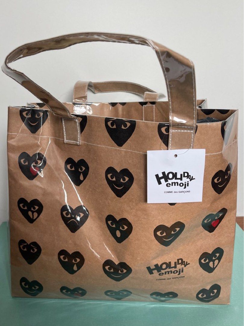 Comme des garcons pvc paper brown tote bag clearance