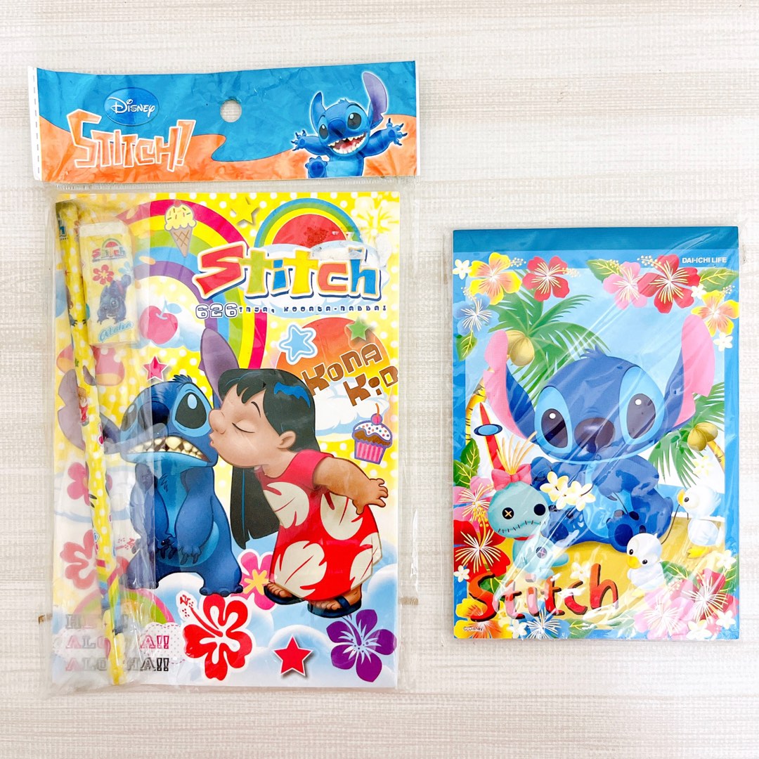 Disney Stitch Note Book Set & Note Paper, Hobbies & Toys, Stationery & Craft, Stationery