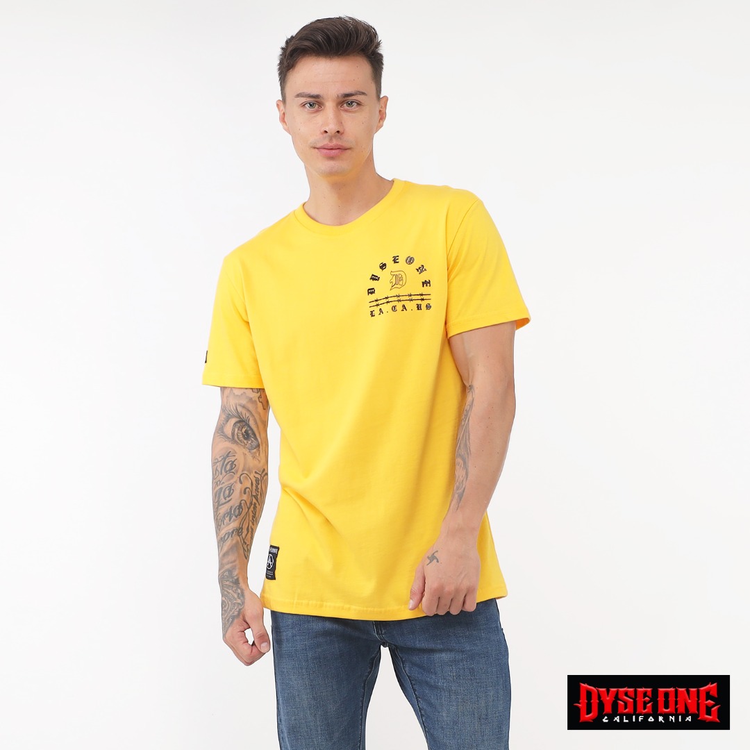 Dyse One Round Neck Regular Fit DBT01A-0973 (S.Yellow), Men's Fashion ...
