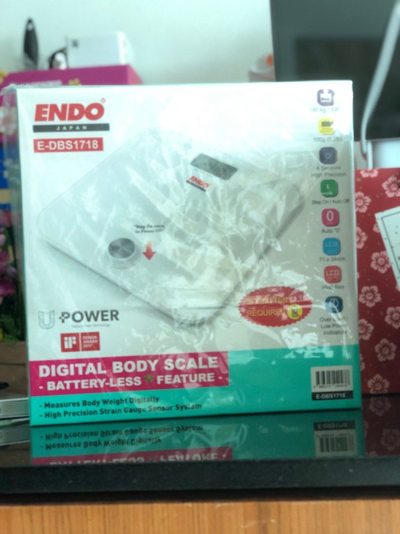 ENDO BATTERYLESS DIGITAL BODY SCALE, Health & Nutrition, Health