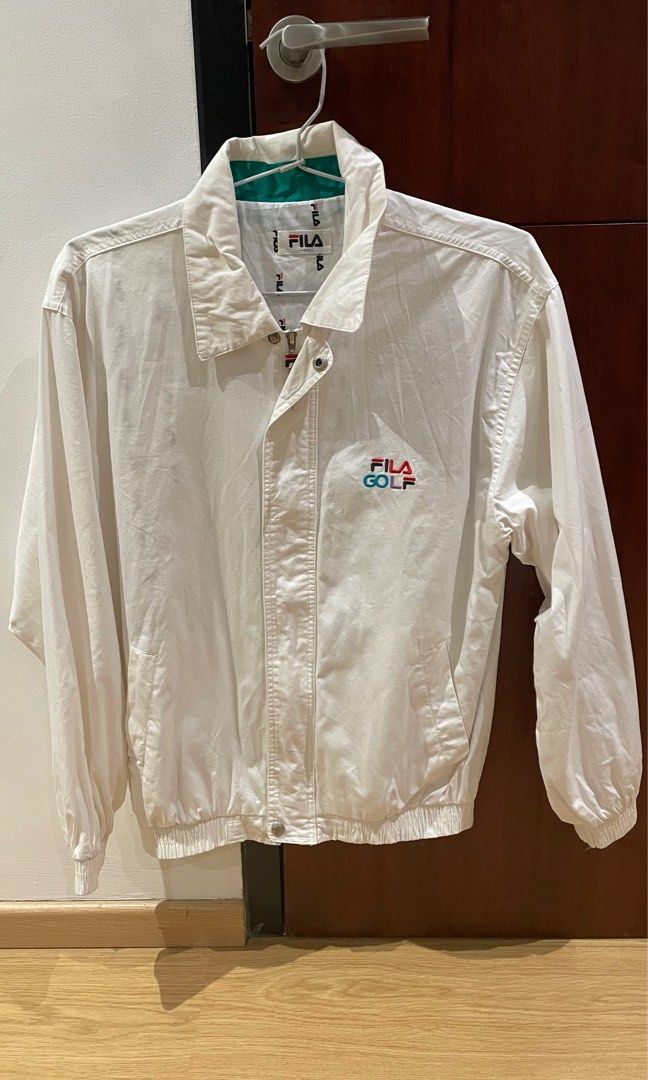 FILA Golf Jacket Fesyen Pria Pakaian Baju Luaran di Carousell