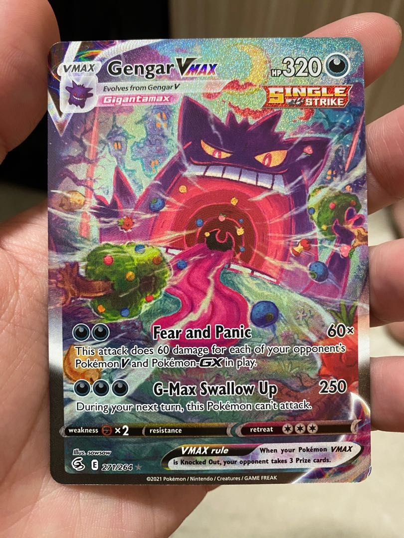 Gengar VMAX HR SA 020/019 Full Alt Art Fusion Strike - Pokemon