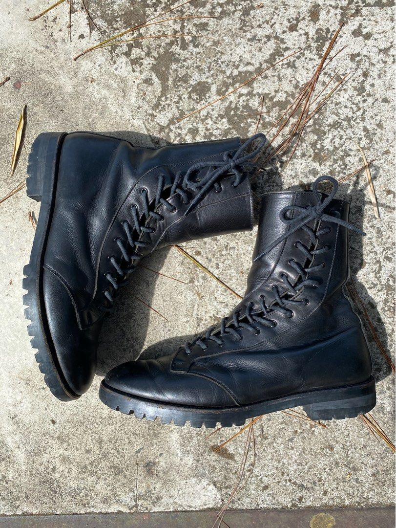 FW2015 Yohji Yamamoto Twist Lace Boots