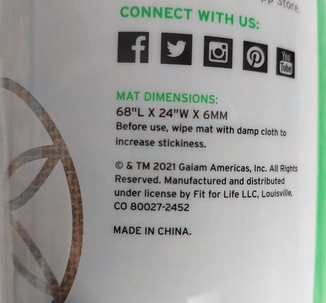 Gaiam Jute Yoga Mat NewUSA, Sports Equipment, Exercise & Fitness