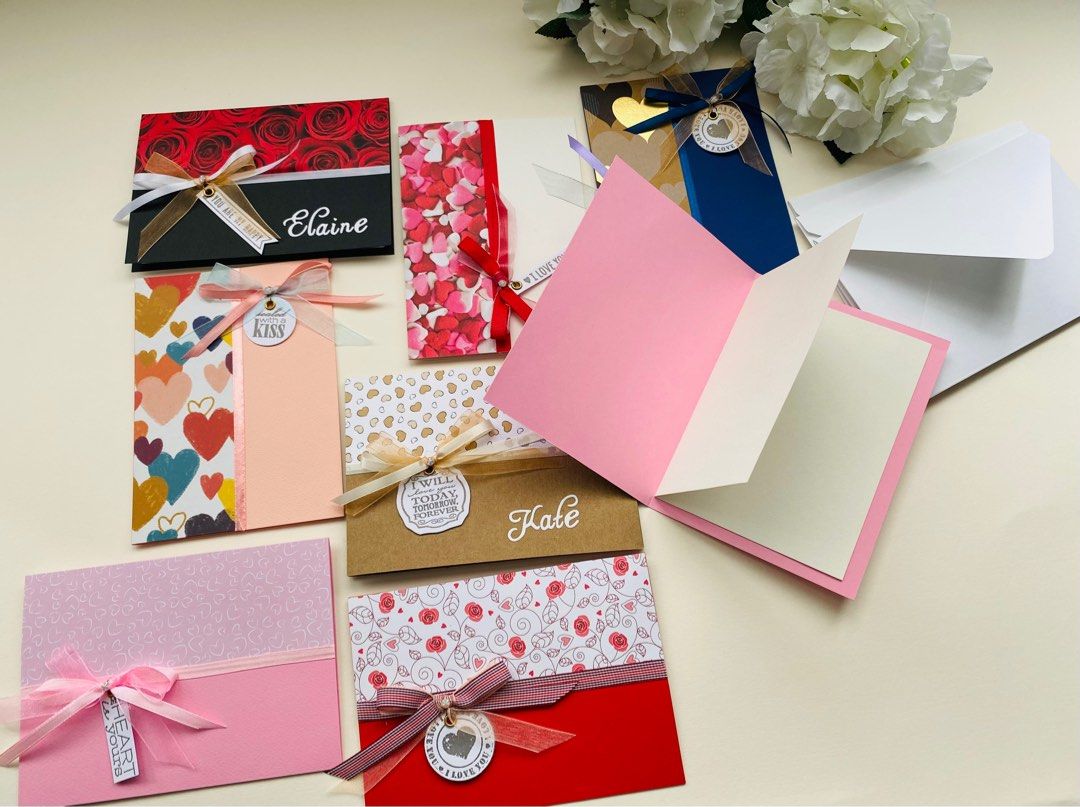 Handcrafted And Designed Personalised Love Cards / Happy Anniversary /  Birthday /Valentine's Card In Variety Of Colors And Designs With Free  Envelope- Size: 7 Inches X 5 Inches, Hobbies & Toys, Stationery