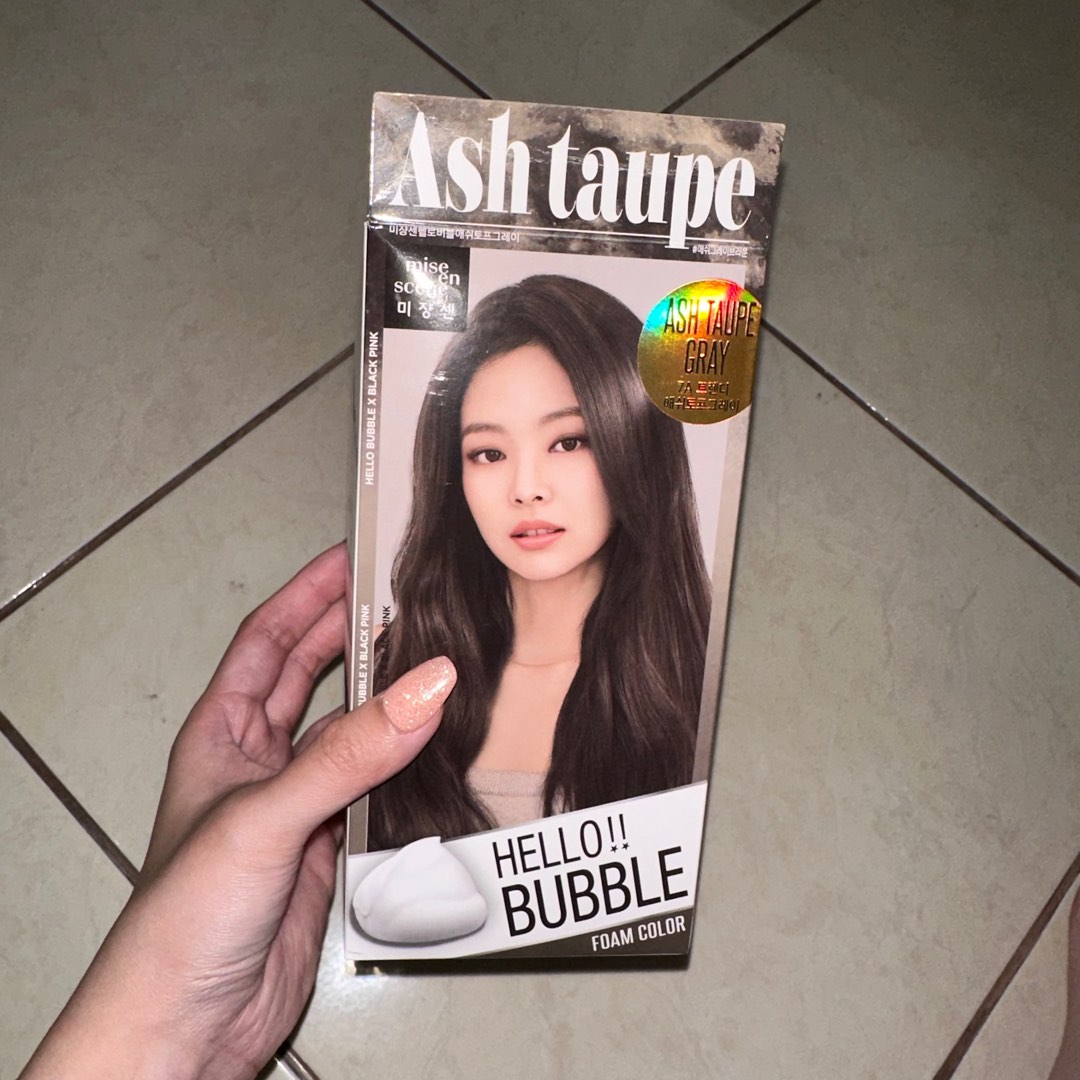 HELLO BUBBLE Mise En Scene Foam Color Ash Taupe Gray, Kesehatan