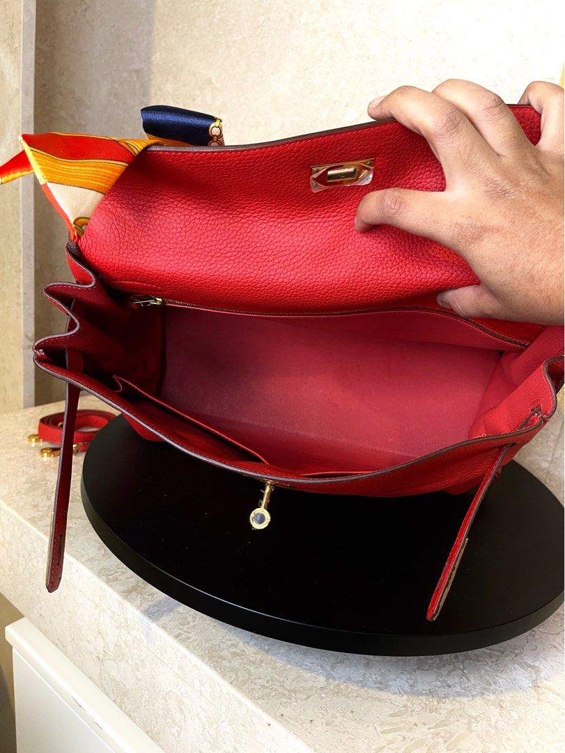 Hermès Kelly Cut Rouge Tomate Swift Gold Hardware