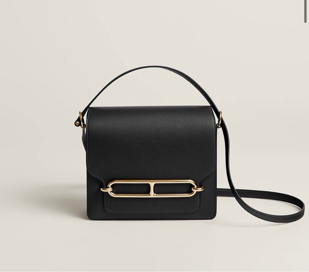 Hermes Mini Roulis Black, Women's Fashion, Bags & Wallets, Shoulder ...