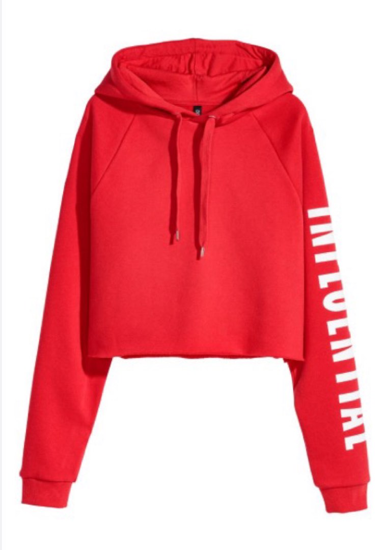 Red vans shop cropped hoodie