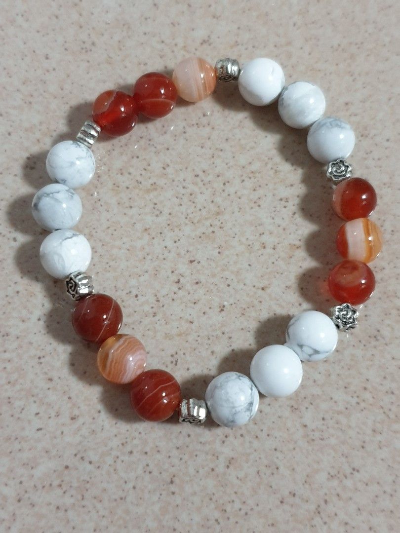 Red on sale howlite bracelet