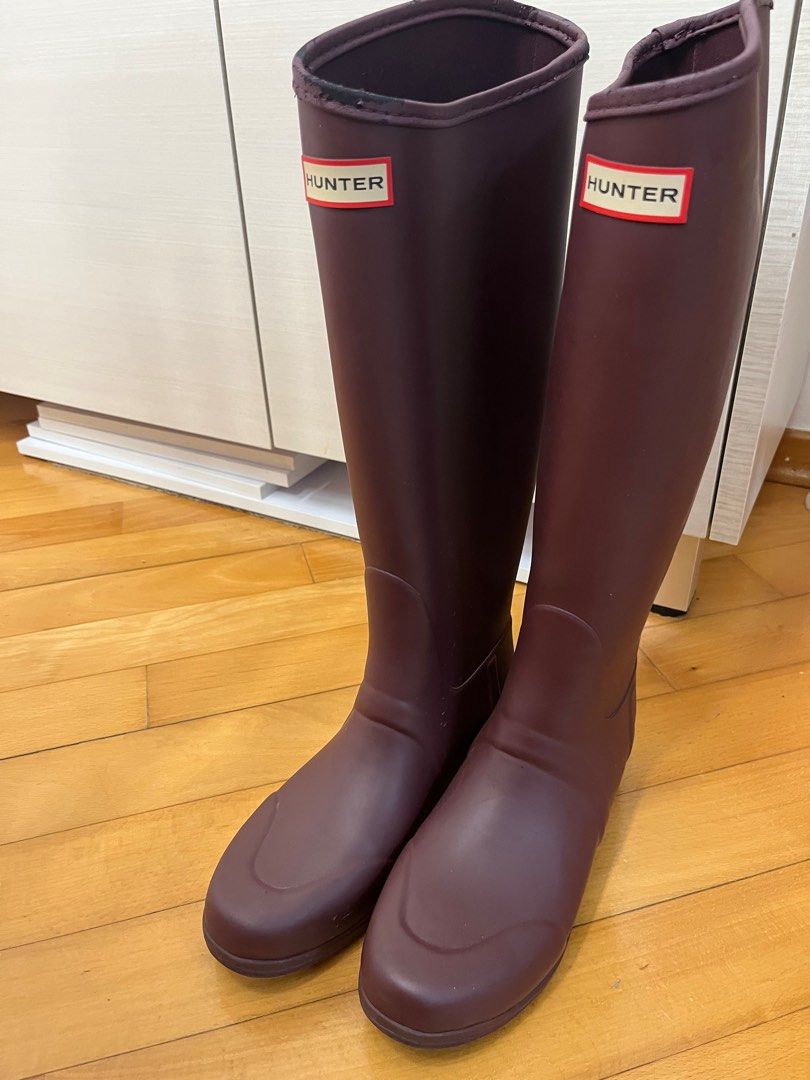Dark purple store rain boots
