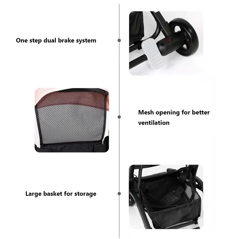 [iDS] Cabin Size Lightweight Baby Stroller, Reclining Travel Stroller