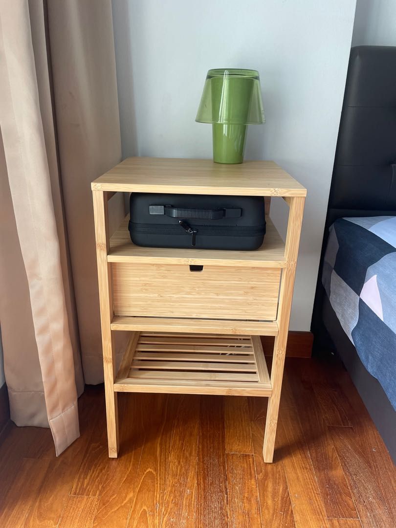 IKEA Bedside Table Bamboo, Furniture & Home Living, Furniture, Tables