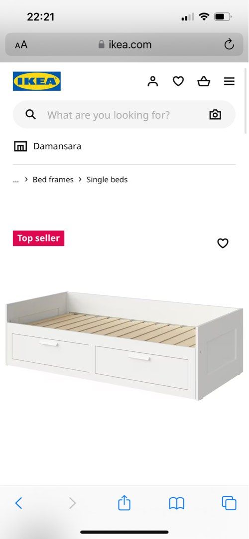 Ikea Brimnes Daybed with x 2 mattress, Furniture & Home Living