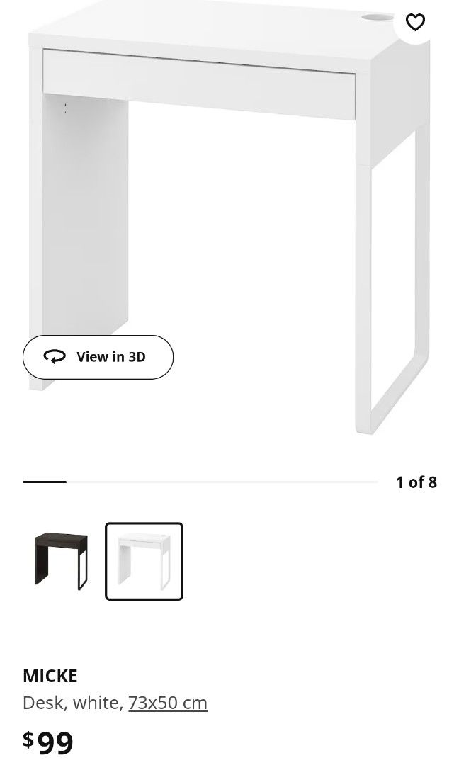 Ikea Study Table and Swivel Chair, Furniture & Home Living, Furniture, Tables & Sets on Carousell