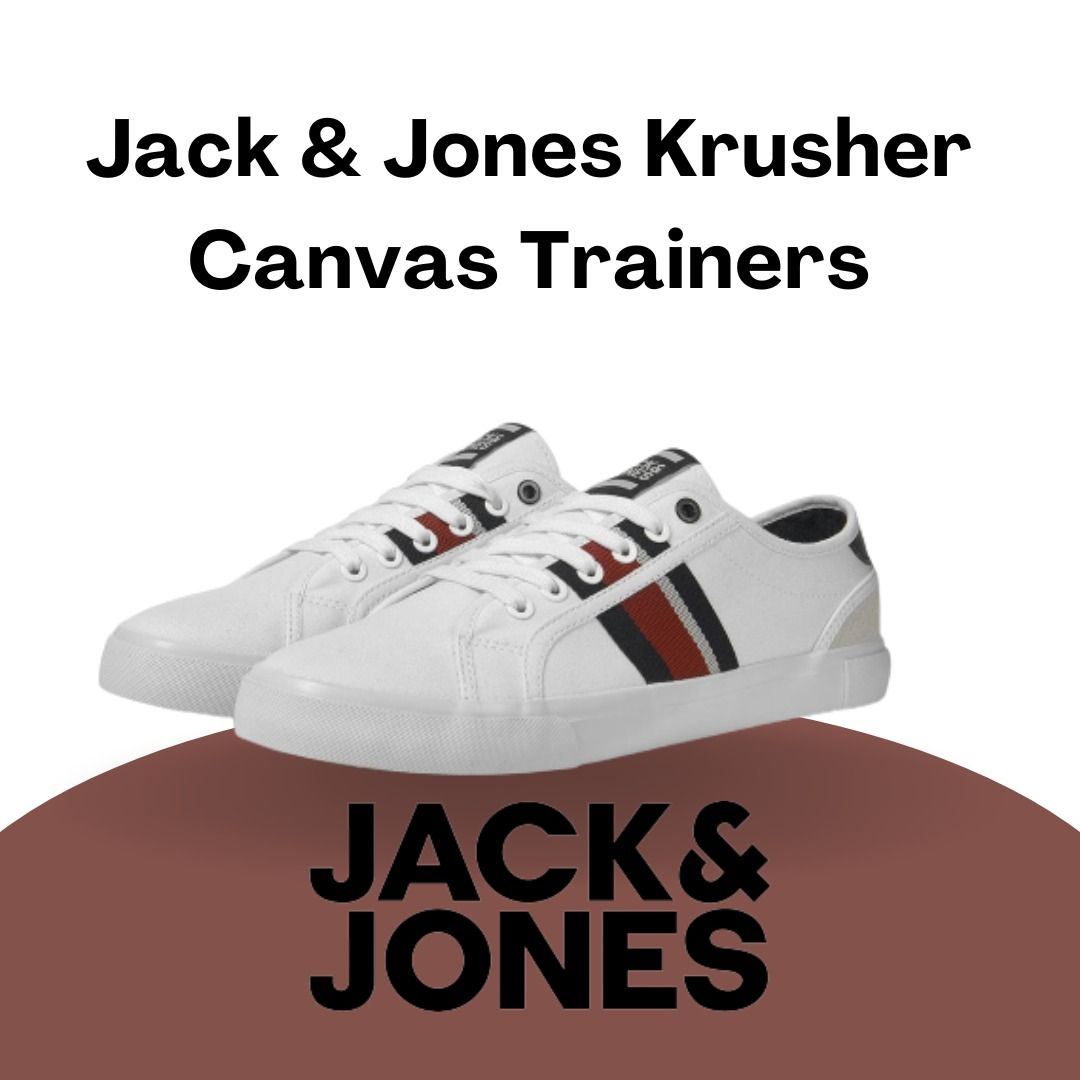 Jack & jones canvas trainers clearance