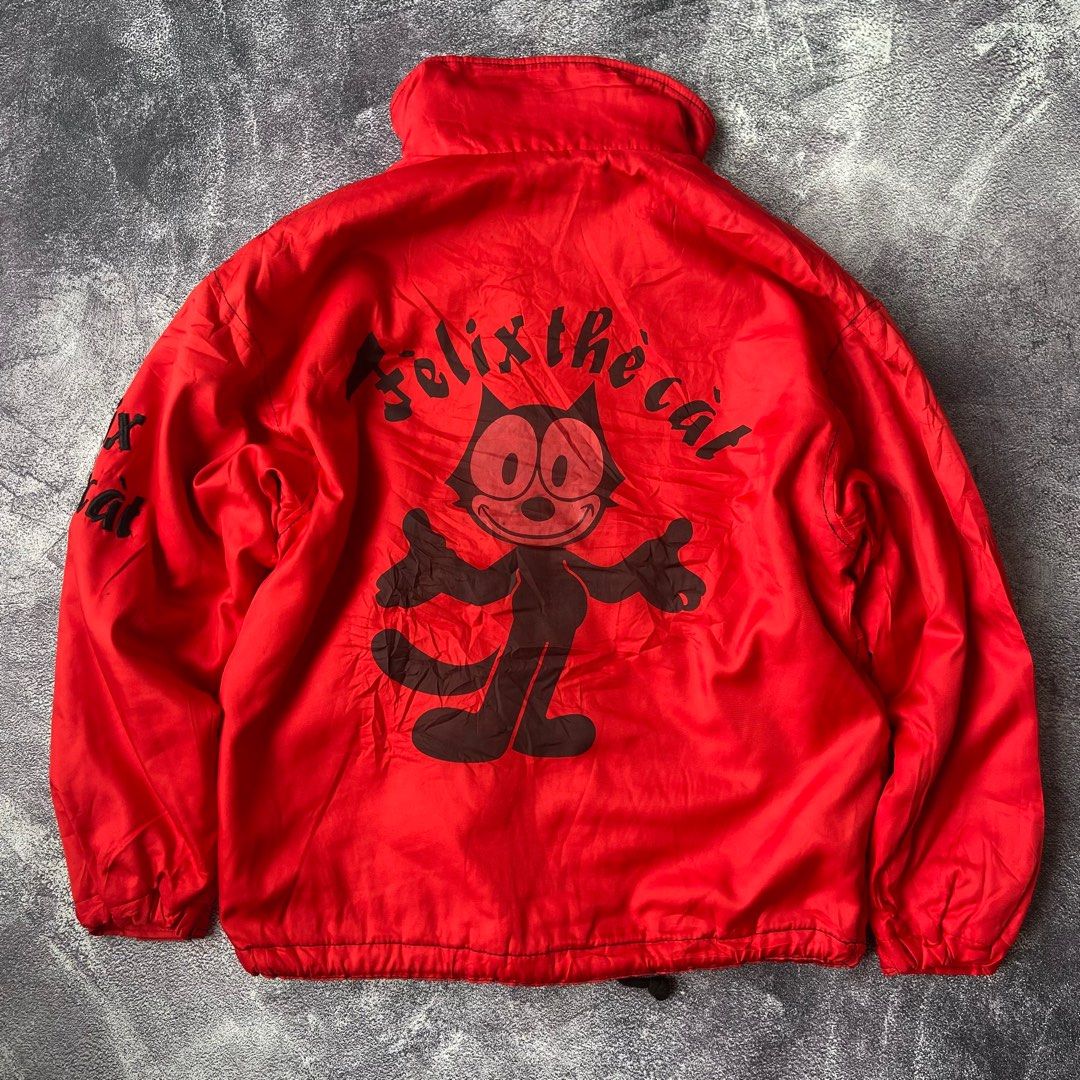 jacket felix the cat jacket felix vintage, Fesyen Pria, Pakaian , Baju