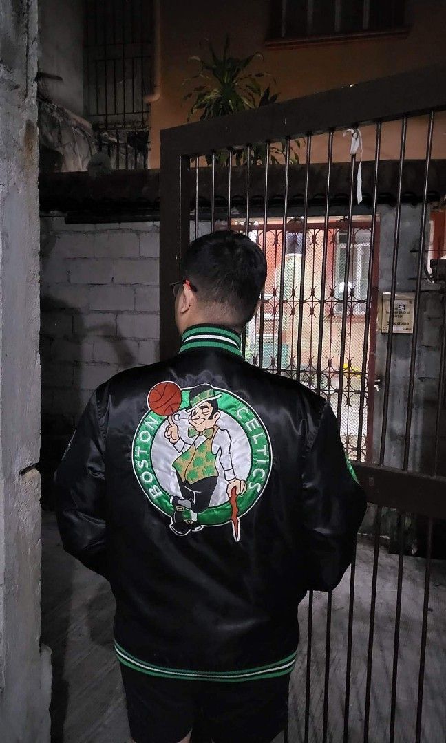 Boston Celtics Varsity Jacket  Black And White Varsity Jacket