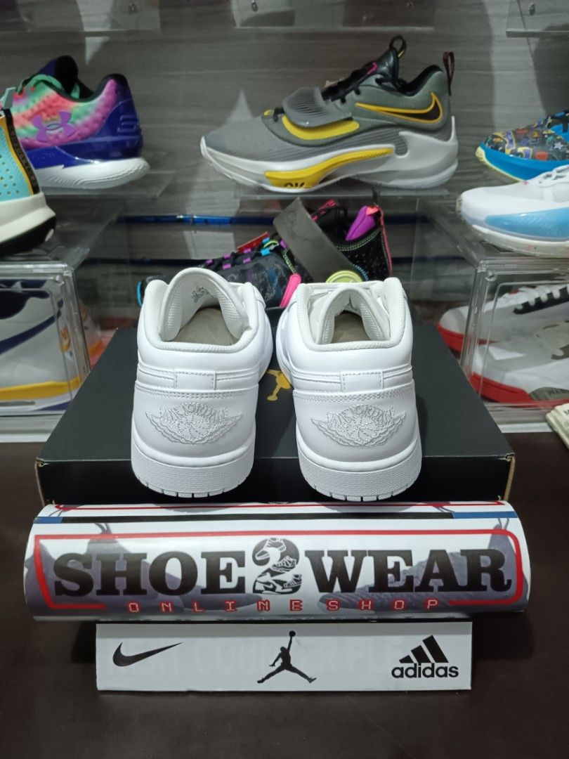 triple white low jordan 1