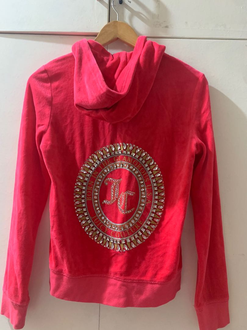Juicy Couture Pink Velvet Jacket y2k, Women's Fashion, Coats, Jackets