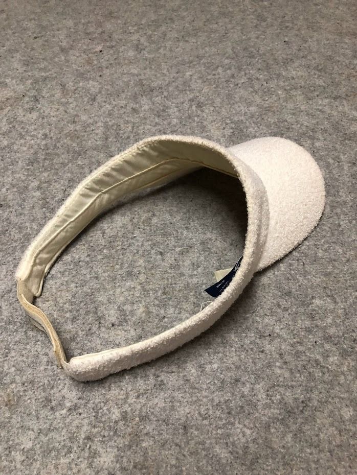 KANGOL Visor Tennis Hat Fleece Lined Cap (Category: Caps & Hats) located in Santa Rosa. Submitted by sergids (Listing ID 1211796215, Image 3). Description: Kangol Fleece Lined Visor Hat. Great condition. For Tennis or Gold, or any outdoor activity. Casual attire. White / Off White colorway..