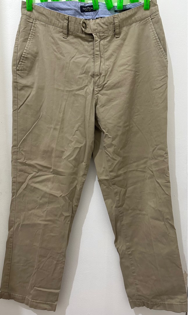 Khaki pants, nautica, mens, Men's Fashion, Bottoms, Trousers on Carousell
