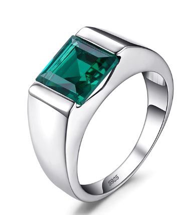 Men s Classic Lab Made Ruby Sapphire Emerald Amethyst