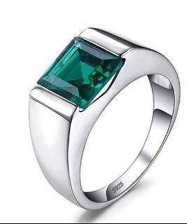 Mens black ring with ruby store