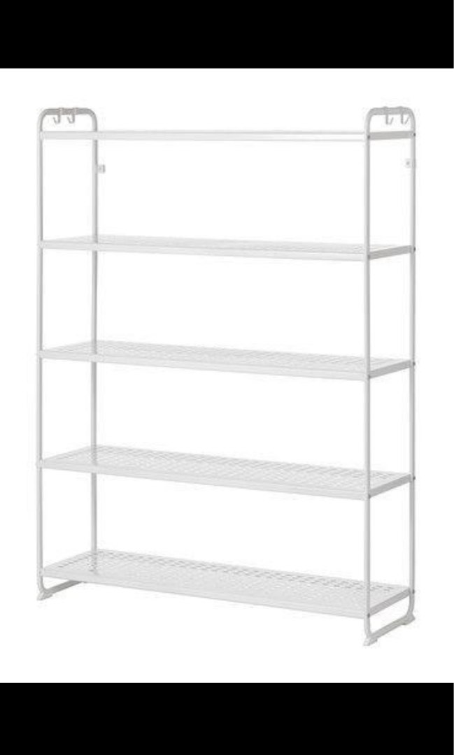 Large IKEA Metal White Shelf, Furniture & Home Living, Furniture
